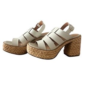 Women's Cream Platform Sandals
